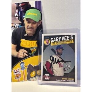 Gary Vaynerchuk Vee Signed 2019 Topps w/ Bryce Harper Auto With Photo Included